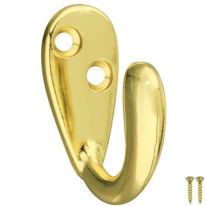 Gancio appendiabiti singolo in Ottone 15x40mm Oro #MT0335601