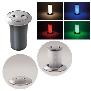 Quick Secret Light 6W 10-30V LED Retractable lamp in Polished Stainless Steel #Q26100001