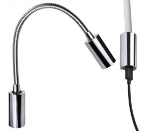 Quick AUDREY WALL USB NS 1.5W 10-30V Polished Aluminum Reading Light #Q25400024