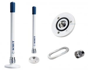 Scout KS-10 Antenna removibile VHF in Vetroresina h22cm Base Ø6cm #66501067
