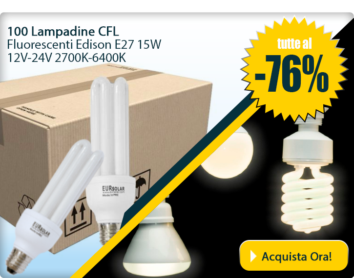 100 Lampadine fluorescenti CFL