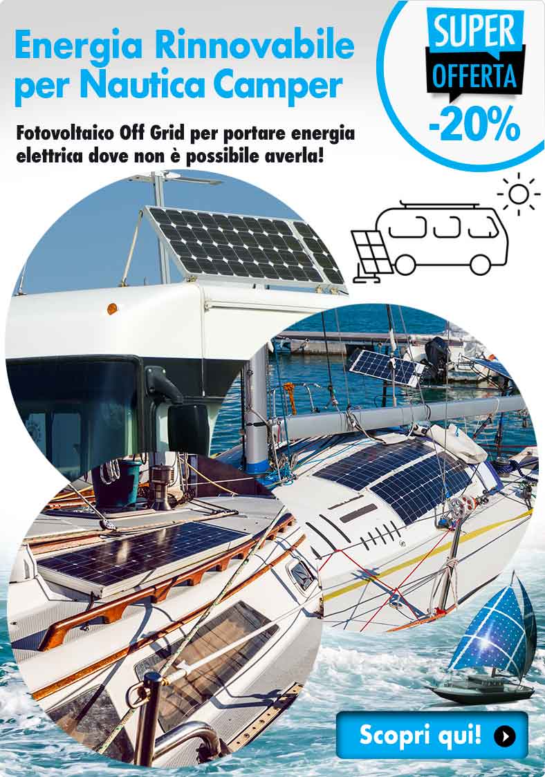 Fotovoltaico Nautica Camper Regolatori Batterie Inverter