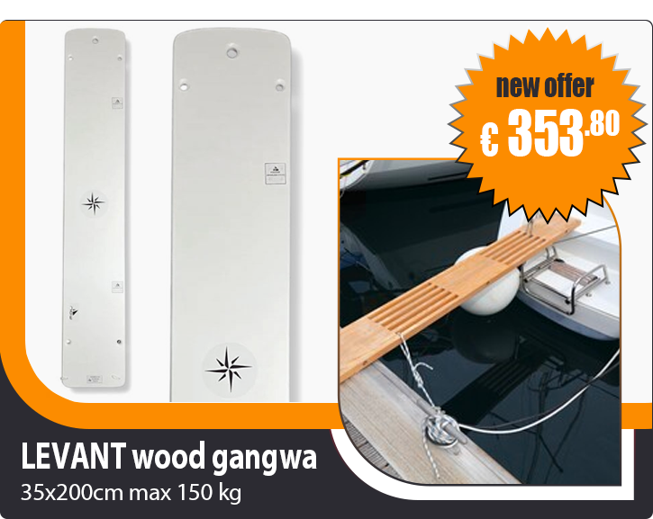 Nownautica LEVANT Fixed Wood Gangway 35x200cm max 150kg