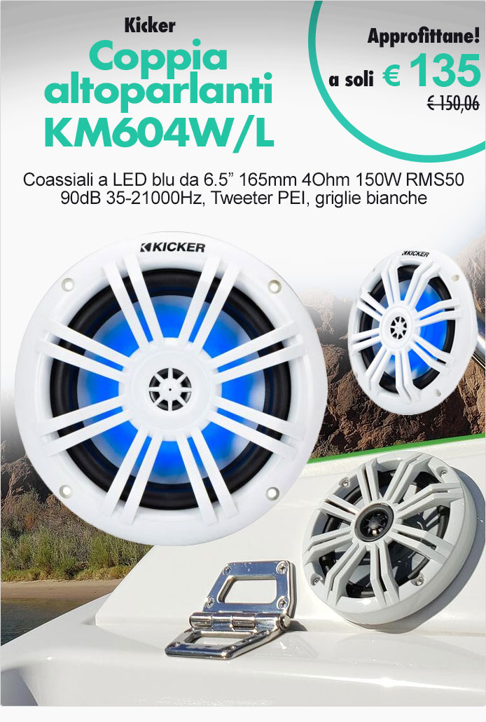 Kicker KM604W/L Coppia Altoparlanti Coassiali