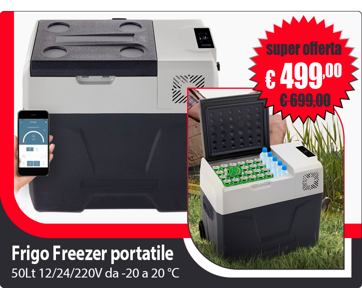 Mini Frigo Freezer portatile 50Lt 12/24/220V con App Control 