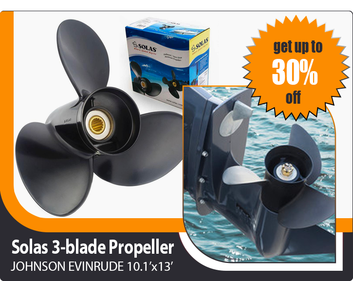 Solas JOHNSON EVINRUDE 10.1x13 3-blade aluminum propeller